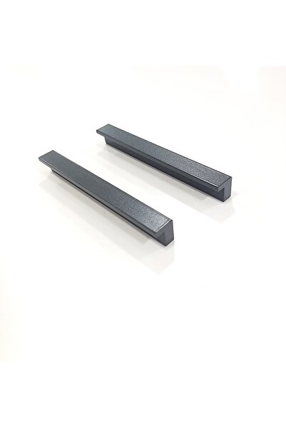 ARON (2 ADET) Lada Lama L Kulp (ANTRASİT) Çekmece Dolap Tv Ünite Kapak Mutfak Kulpu 96mm