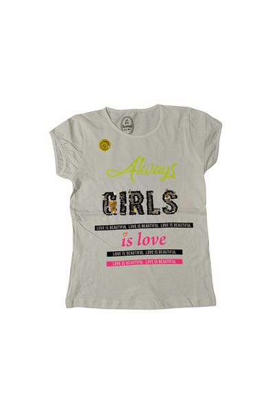 Bittoş kids Tricou pentru fete din bumbac pieptănat imprimat