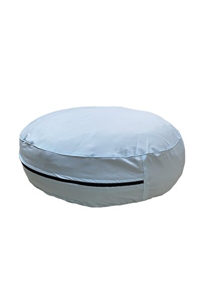 REMEGE Подушка для йоги та медитації - Кругла подушка для медитації - Крижано-блакитна