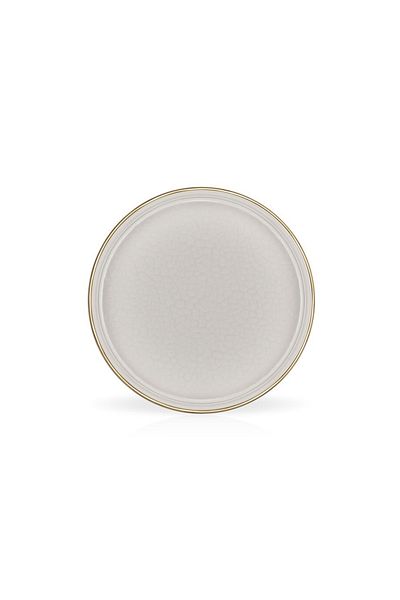 Glore Cream Gold Gilded Ceramic Serving Plate Set