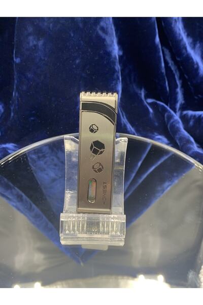 Honest Jet Alevli Gaz Göstergeli Şık Desenli Ince Tasarımlı Siyah Renk Metal ...