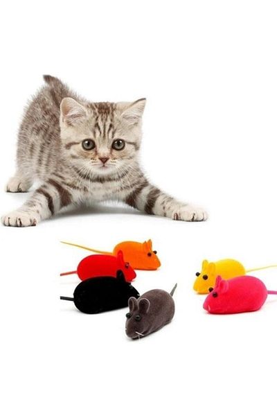 Zeki Karga Voice Mouse Cat Training Toy Play Mouse Plush Toy 2 Pieces