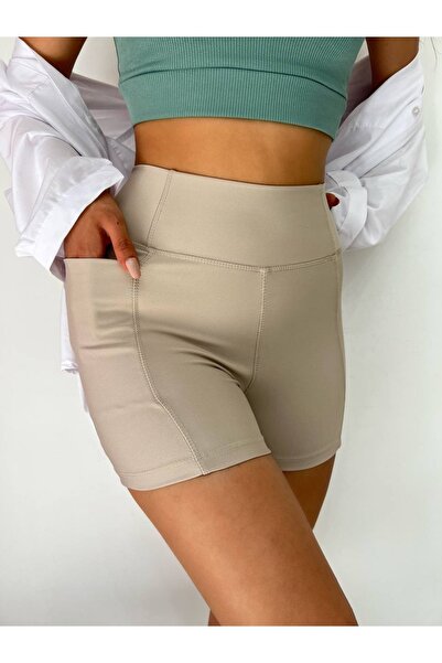 Ligossi Γυναικείο αθλητικό κολάν σε κρεμ χρώμα - Σορτς και μαγιό