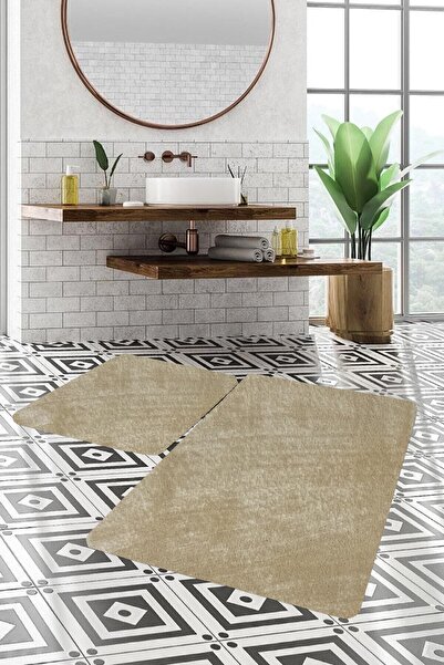 SENORA Dinarsu 2'li Büyük Xl Boy Post Peluş Banyo Paspas Takımı 120x80 80x50 ...