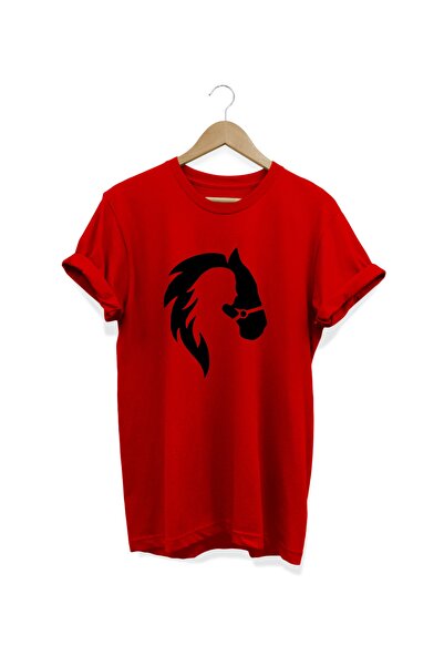 WİDİ Konj Štampano Crveni T-shirt