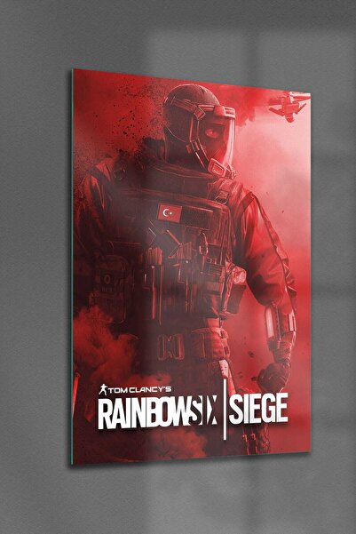 Decovetro Masă din sticlă Rainbowsix Siege Red