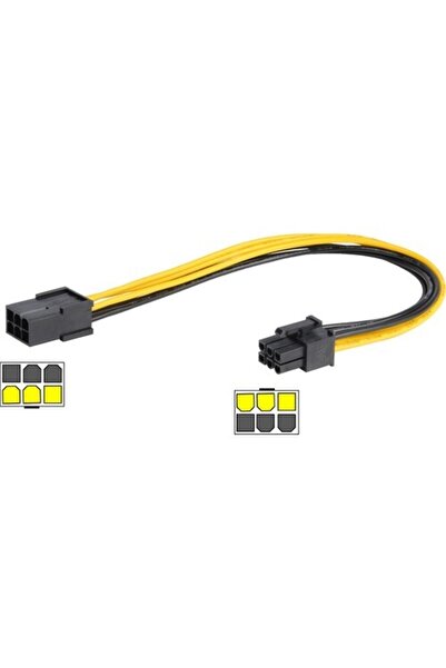 KEEPRO 6 Pin Female Male Pci E Graphics Card Extension Power Cable 30 cm