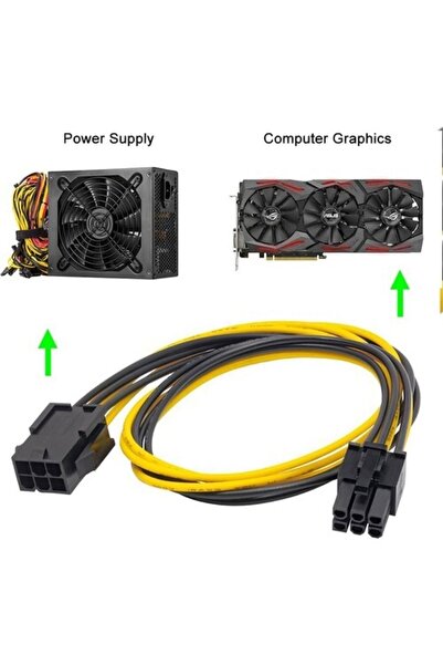 KEEPRO 6 Pin Female Male Pci E Graphics Card Extension Power Cable 30 cm