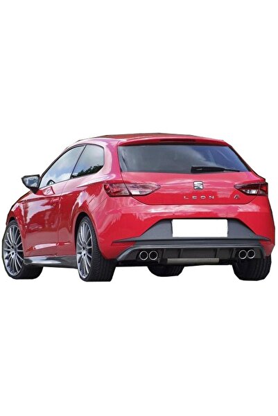 ps dizayn Seat Leon Mk3 (2013-2016) Uyumlu Fr Arka Tampon Eki - Difüzör (plas...