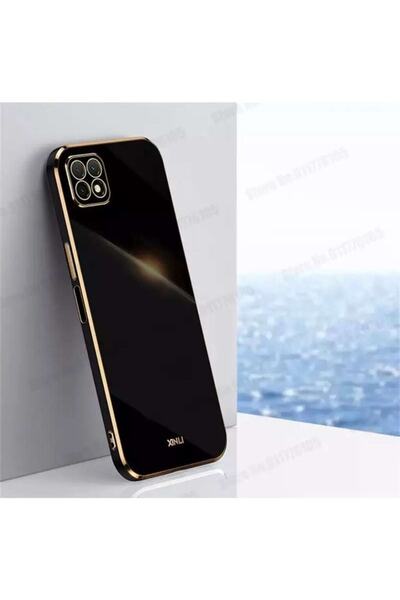 m.tk moveteck حافظة متوافقة مع هاتف Xiaomi Redmi 9c مع حماية للكاميرا، غطاء سيليكون ناعم اللون مع حافة ذهبية لامعة