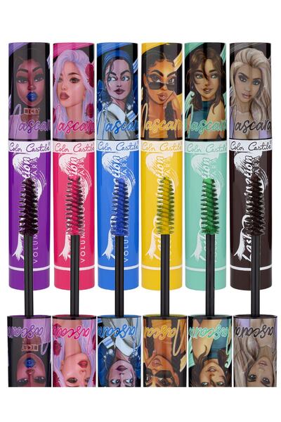 Tikatti Color Castle 6 Renkli Neon Rimel Seti