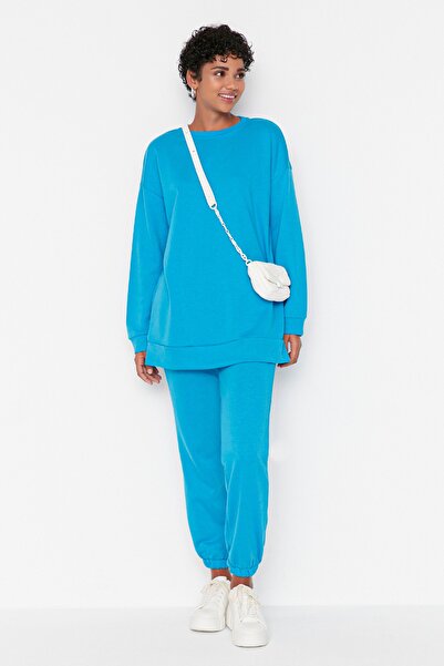 Trendyol Modest Sweatsuit Set - Blue - Regular