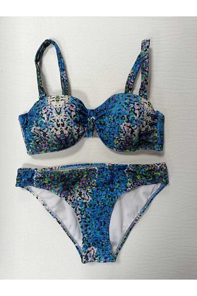 sensiart Underwire Covered Detachable Half Padded Patterned Bikini Set
