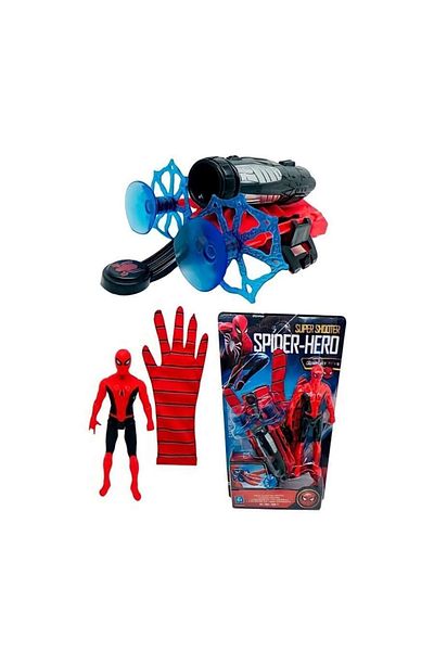 SPIDERMAN قفازات رمي السهم على شبكة الإنترنت من سبايدر مان مع لعبة مضاءة بكأس الشفط