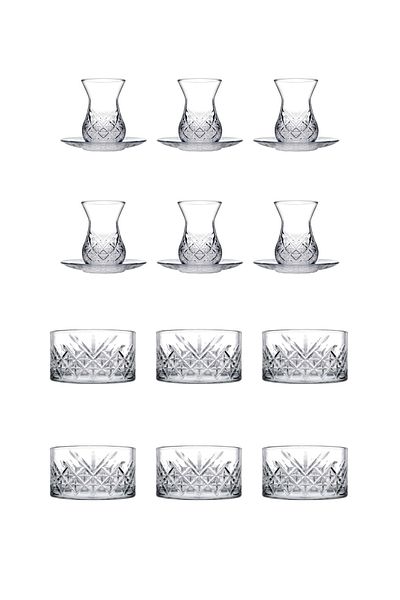 Paşabahçe Timeless 18 Piece Tea - Snack Set
