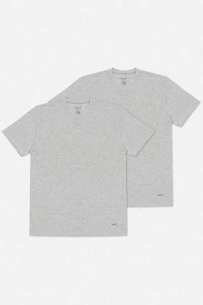 Kom Pack of 2 Solid Color Crew Neck Men's T-shirts