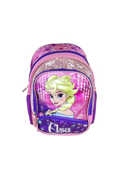 Frozen Disney Elsa Glitter Three Compartment Primary School Bag - Hakan 96421