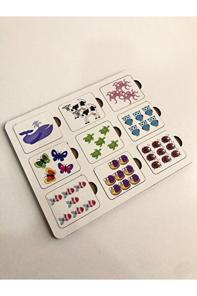 samsunlazer لعبة ألغاز تعليمية خشبية لبطاقة الذاكرة لتعلم الأرقام مع الحيوانات