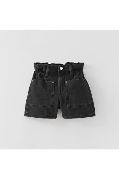tunay moda Elastic Waist Denim Shorts