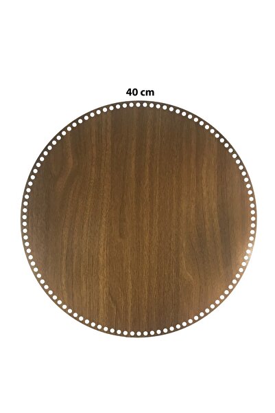 aladepo Ahşap Sepet Tepsi Tabanı 40cm Ceviz Çift Yüz 3mm Mdf