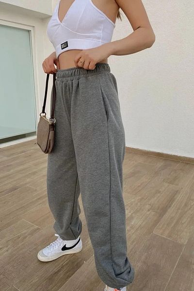 la gizzia Women's Plus Size Oversize Sweatpants with Elastic Legs