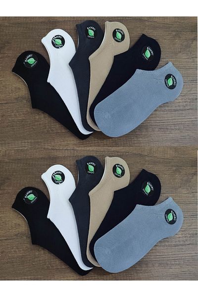 erceys Unisex 12 ζεύγη μπαμπού χωρίς ραφή αόρατα αθλητικά παπούτσια με κάλτσες