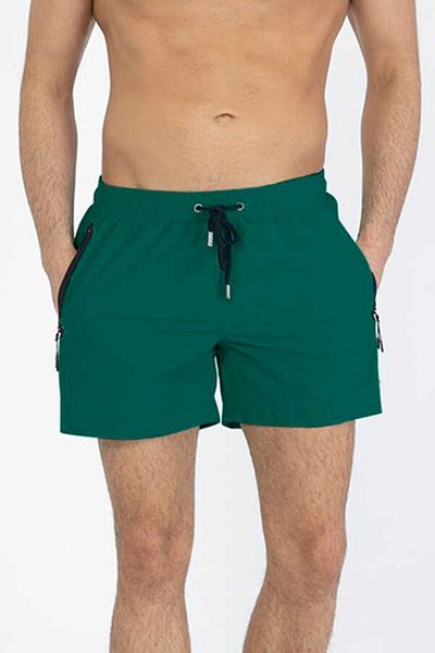 Miami Beach Ανδρικό μαγιό πισίνας με πράσινο Lycra Water Repellent - 2201-green