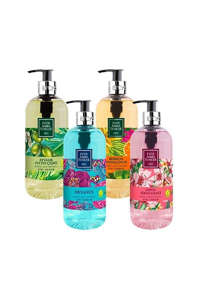 Eyüp Sabri Tuncer Tangerine, Ocean, Cherry and Olive Flower Liquid Soap