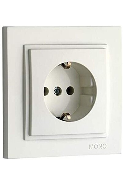 MONO ELECTRIC Grounded Socket White