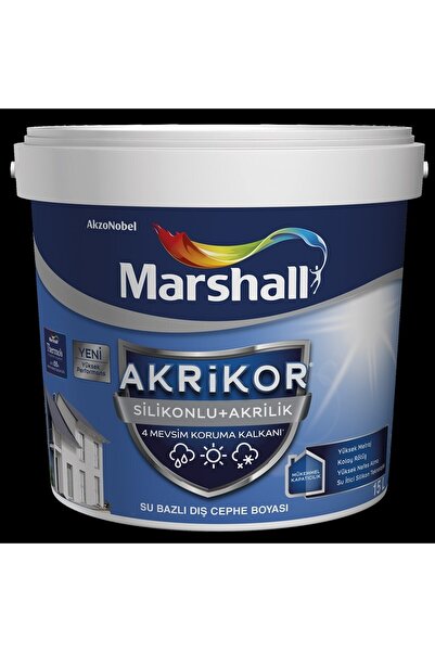 Marshall Akrikor Silikonlu Akrilik Bc Baz Dış Cephe Boyası 7,5 Lt