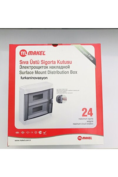 MAKEL 24'lü Sigorta Kutusu Sıva Üstü (HALOGEN FREE)