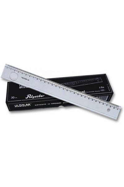 Yıldızlar Plastik Gray Rule with Stars Lens 30 cm No:10