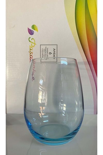 Paşabahçe 6 Pieces Amber Turquoise Water Soft Drink Cup420825