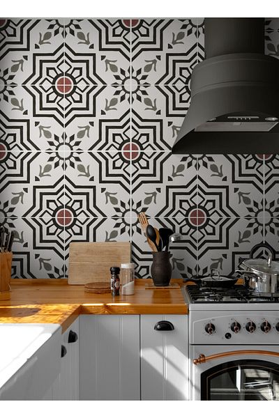 FNC CONCEPT Tile Patterned Modern Adhesive Foil 65x100cm