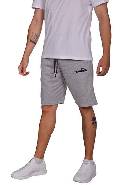 Diadora Mesa - Pantaloni scurți sport din bumbac gri deschis - Mesa