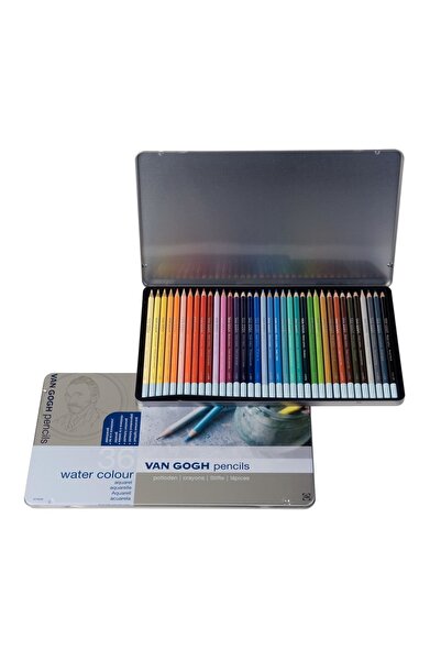 Van Gogh : Kuru-sulu Boya Kalem Seti : 36 Renk (metal Kutu)