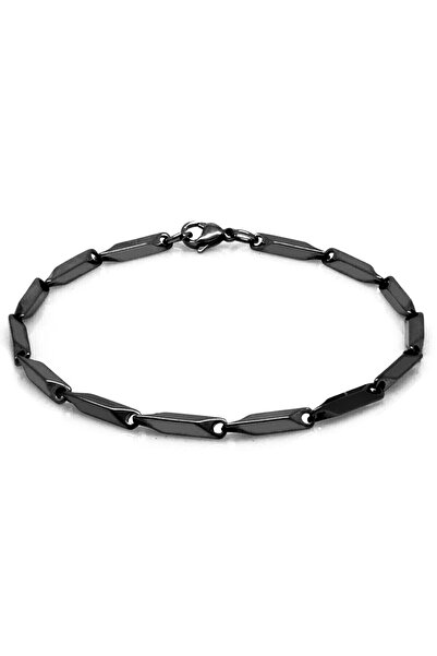 TREND COLLECTİON Erkek Çelik Siyah Bileklik Künye