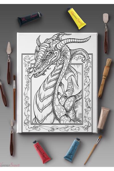 KanvasSepeti 30x20cmtüm Boyama Türlerine Uygun Boyanabilir Tuval Mandala Tabl...