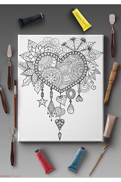 KanvasSepeti 40x30cmtüm Boyama Türlerine Uygun Boyanabilir Tuval Mandala Tabl...