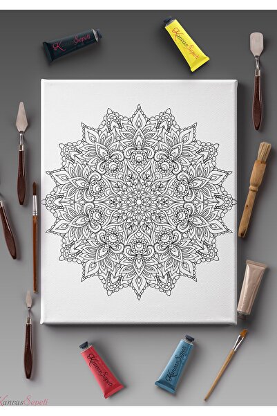 KanvasSepeti 30x20cmtüm Boyama Türlerine Uygun Boyanabilir Tuval Mandala Tabl...