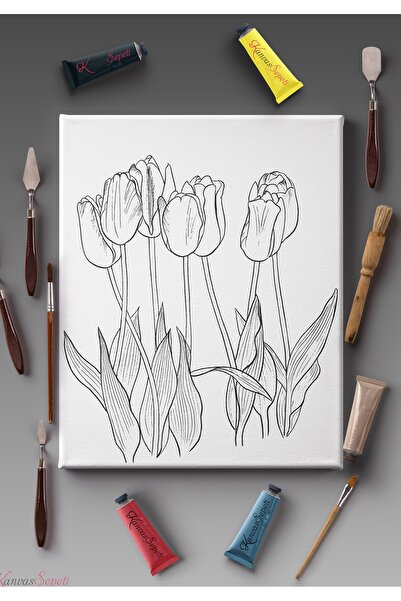 KanvasSepeti 30x20cmtüm Boyama Türlerine Uygun Boyanabilir Tuval Mandala Tabl...