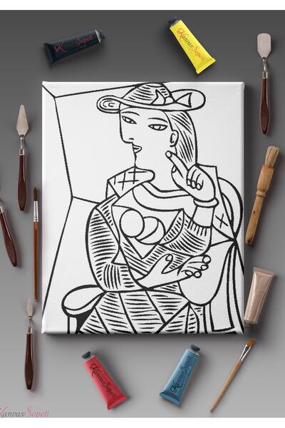 KanvasSepeti Шаблон за рисуване на мандала с райета, подходящ за всички видов...