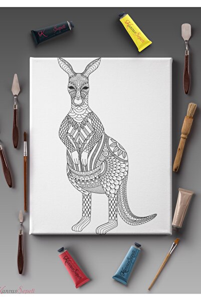 KanvasSepeti Platno za mandale koje se može bojati Prugasto Spremno šablon pl...