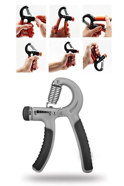 Deco Elit 10-40 Kg New Generation Hand Spring with Adjustable Resistance - Gray Black