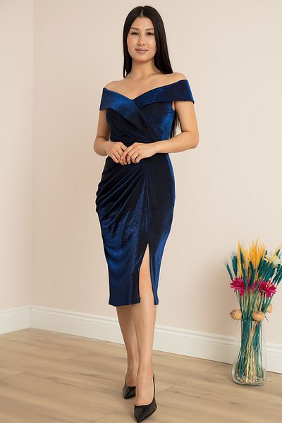 PULLIMM Rochie de seara cu sclipici dublu plisata Dns1216