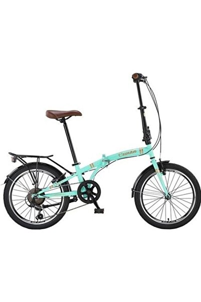 Genel Markalar Ümit 2034 Cunda 20 Jant 6 Vites Katlanır Bisiklet Turkuaz-Gold
