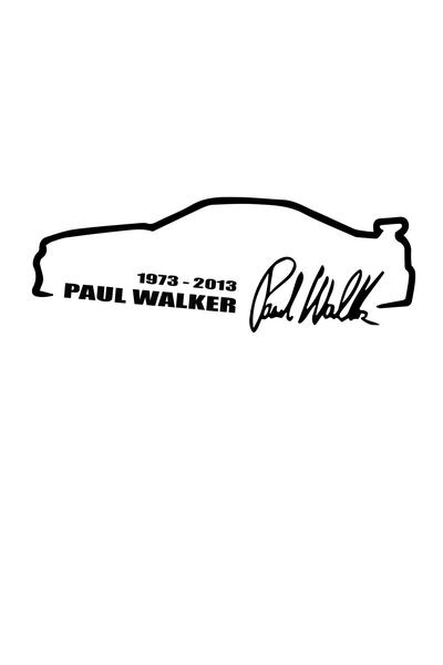 MegaSticker ملصق سيارة بول ووكر، ملصق زجاجي 15x6 سم