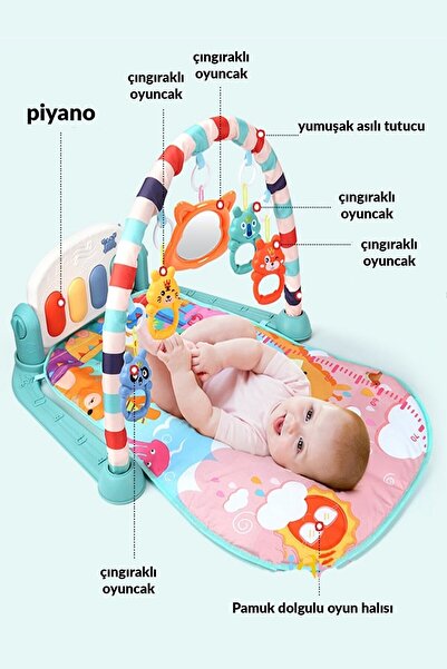 SHIVA Gift & More Piyanolu Bebek Oyun Halısı