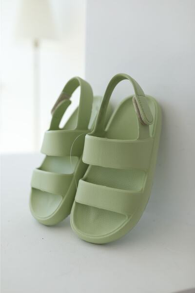 selinshoes Γυναικεία σανδάλια Aldemor Velcro - Πράσινα