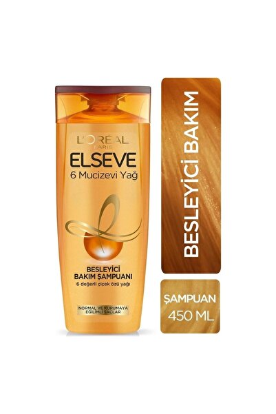 ELSEVE L'oréal Paris 6 Mucizevi Yağ Besleyici Bakım Şampuanı 450 ml